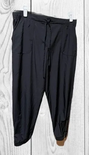 Albion Fit Jogger Pants Womens Size M Black Jetsetters Nylon‎ Stretch thumbnail 1