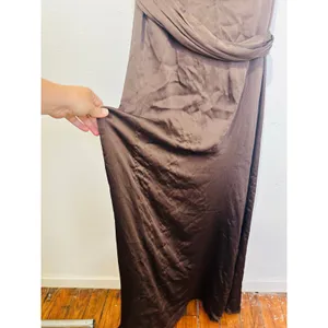 SACHIN & BABI Brown Sleeveless Tie Neck Banded Waist Kayla A-Line Gown Size 0 thumbnail 6