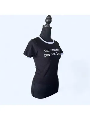 Hot Topic You Thought You Ate Huh Graphic Tee Black Size Small 🖤 thumbnail 2