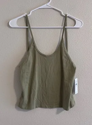 American Eagle Outfitters Olive Spaghetti Strap Cami Top thumbnail 1