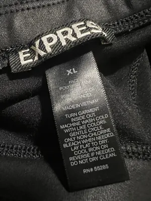 Express Black Faux Leather Low Rise Leggings thumbnail 4