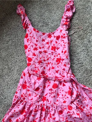 Likely Pink Floral Tiered Maxi Dress with Red Print thumbnail 5