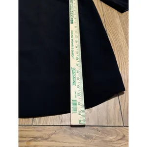 Vince Black Shift Dress Contrast Arms‎ Sz 4 Wedding Guest Formal Poly Leather thumbnail 4
