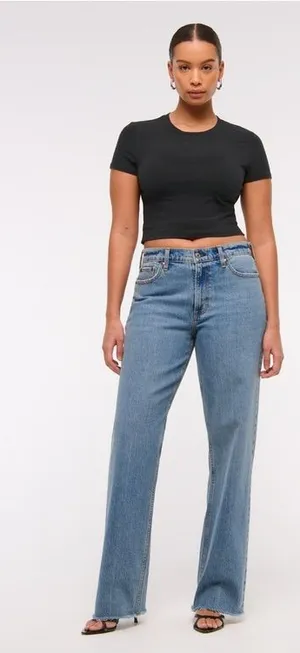 Abercrombie Low rise baggy in medium thumbnail 1