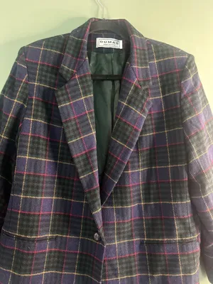 Dumas USA Plaid Blazer Jacket Vintage Preppy Academia Dark Academia Medium thumbnail 2
