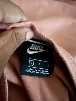 Nike Women's Rose-Tan Crewneck Sweatshirt with White Logo thumbnail 5
