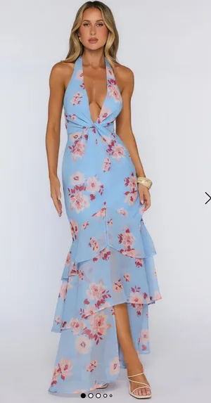 Hello Molly Dress Maxi Floral halter thumbnail 1