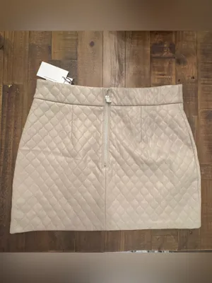 ANTHRO | GREYLIN Quilted Faux Leather Mini Skirt thumbnail 6
