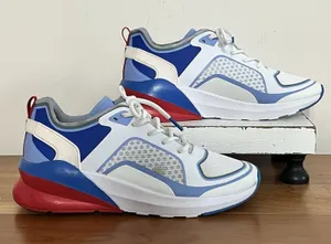 Fabletics Westlake Running Shoes Lace Up Athletic Sneakers Red White Blue Size 8 thumbnail 1