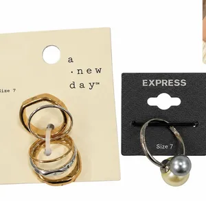 A New Day Express Mixed Metal Pearl Stackable Rings Gold Silver Size 7 cute gift thumbnail 1