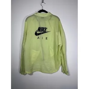 NIKE AIR Full Zip Running Windbreaker‎ Jacket XL Neon Yellow Green Athletic Y2K thumbnail 4
