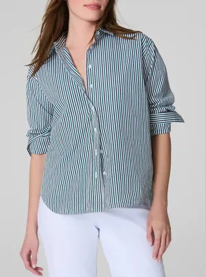NEW SPANX® Poplin Oversized Button-Up Shirt XL thumbnail 1