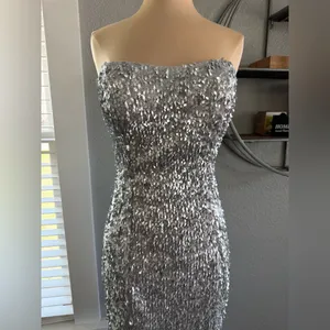 NWT Alberto Makali Strapless Sequin Dress Size 12 thumbnail 2