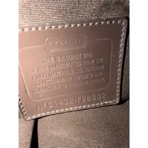 Coach Shoulder Bag‎ F28502 Signature Stripe Brown Canvas Leather Crossbody Y2K thumbnail 9