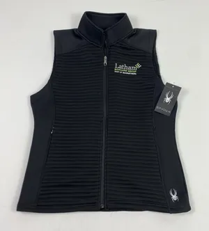 Spyder Vest Womens Medium Black Full Zip Quilted Softshell Latham Biopharm Group thumbnail 1