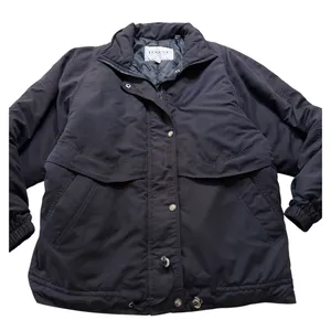 Towne by London Fog Women's Puffer Jacket Size M Black Zip Snap Coat Unisex thumbnail 3