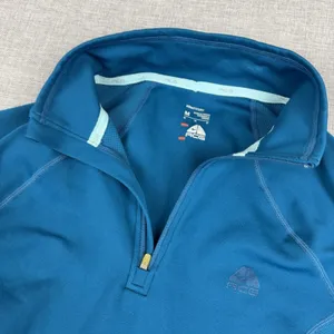 Nike Pullover Womens Medium Blue Mock Neck 1/4 Zip Long Sleeve NikeFITDRY ACG thumbnail 2