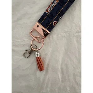 Detroit Tigers MLB Team Wrist Strap Key Fob Keychain 1" x5.5" Handmade Baseball thumbnail 5