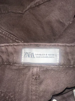 ZARA Denim Shorts High-Rise Brown 8 thumbnail 3