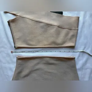 Boutique Blush Pink Ribbed Pearl Co Ord Set Large thumbnail 11