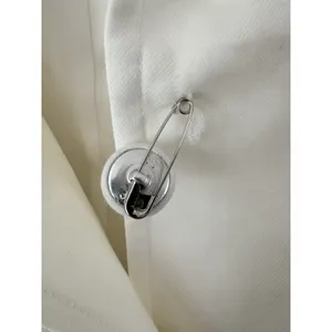 NWD Tuckernuck Cream Wool Warner Blazer Two Button Women’s Size Small thumbnail 10