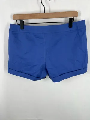 Adidas Originals Chino Shorts Blue Cuffed Trefoil Size Small thumbnail 5