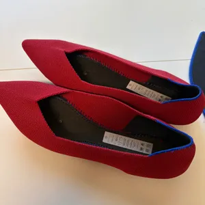 Rothy's The Point Women 11 Red Knit Pointed Toe Flat Washable Sustainable Shoe thumbnail 2