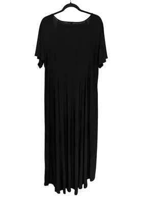 NEW NY Collection Grommet Embellished High Low Maxi Dress in Black - Size 1X thumbnail 3