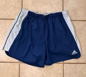 Adidas Climalite Navy & White Athletic Running Shorts thumbnail 1