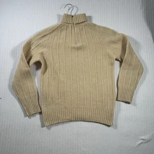 Vintage Tami Women’s Small Yellow Rib Knit Quarter Zip Mock Neck Sweater thumbnail 2