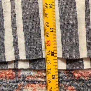 GAP Blue White Striped Linen Blend Wrap Midi Skirt Tie Waist Pockets Nautical thumbnail 6
