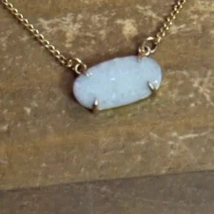 Luna Norte gold tone druzy quartz pendant necklace thumbnail 4