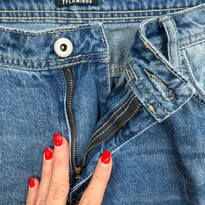 Flamingo XL 36 Ripped Raw Hem Mid Rise Straight Leg Cropped Jeans Boho Relaxed thumbnail 9