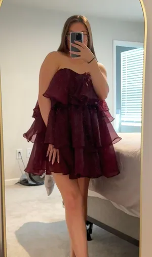 Altar'd State Sadie Dress In Plum thumbnail 1