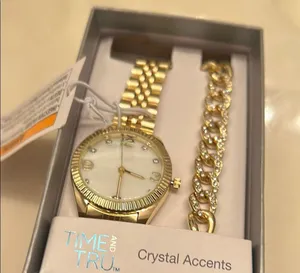 Time and Tru Gold Watch and Bracelet Set Elegant Accessories thumbnail 16