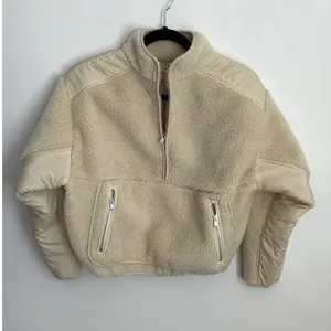 Madewell Faux Shearling Half-Zip Pullover NWT‎ size xsmall thumbnail 6