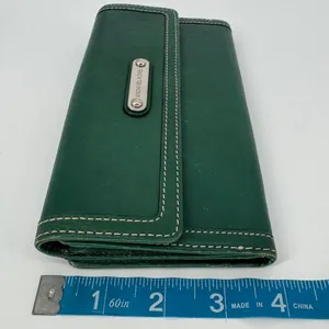 Michael Kors Hunter Green Leather Wallet One Size thumbnail 5
