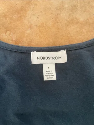 Nordstrom Long Sleeve Square Neck Top in Dark Slate thumbnail 4