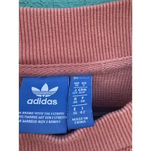 adidas Essential‎ Sweatshirt Waffle Knit Orange Size Small Crew Neck thumbnail 5