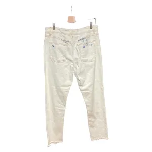 Maje Acid Wash Straight Leg Jeans White Denim Size 40 / US‎ 8 thumbnail 10