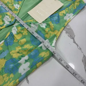 Sabo Skirt Dress Size XS Mini Scarlet Keyhole Spring Summer NWT Green Yellow thumbnail 7