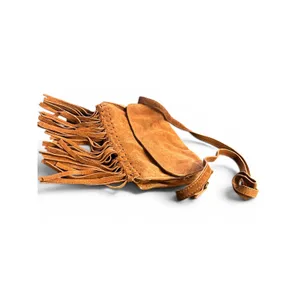 H&M leather suede fringe crossbody bag purse Bohemian Western Festival tassel thumbnail 3