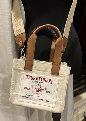 True Religion Crossbody Mini Tote Purse Shoulder Bag Adjustable Guitar Strap NWT thumbnail 1