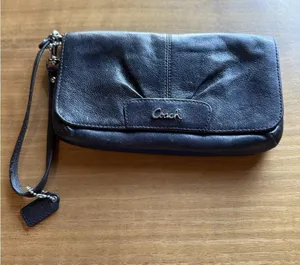 leather Coach Ashley Large Flap Wristlet thumbnail 1
