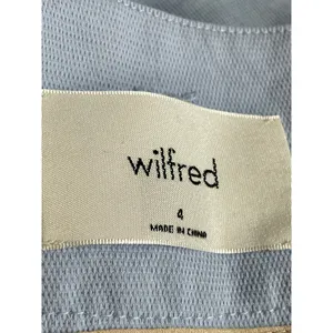 Aritzia Wilfred Women's Blue High Rise Belted Wide Leg Bermuda Paperbag Shorts 4 thumbnail 5