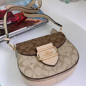 NWT Coach Morgan Saddle Bag In Blocked Signature Canvas ch507 thumbnail 4