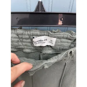 Abercrombie Fitch Soft A&F Collection Olive Green Jogger Pants Lounge‎ XS Ruffle thumbnail 3