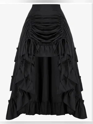 Scarlet Darkness Women Renaissance Pirate Skirt High-Low Sz M thumbnail 2
