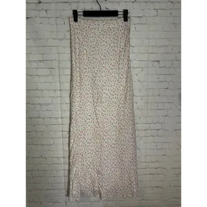 Charlie Holiday Floral Maxi‎ Skirt White Pink Yellow Ditsy Print Size 4 USA S thumbnail 2