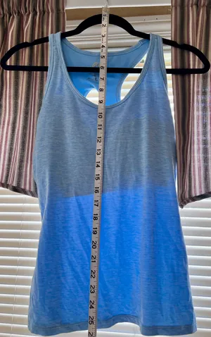 Light Blue Racerback Workout Tank Top thumbnail 3
